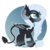 Size: 3500x3500 | Tagged: safe, artist:kazziepones, oc, oc only, oc:ebony sin, demon, demon pony, bat wings, bracelet, braid, cloven hooves, collar, curved horn, ear piercing, ear tufts, earring, high res, horn, jewelry, piercing, simple background, solo, spaded tail, transparent background, unshorn fetlocks