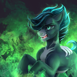 Size: 2000x2000 | Tagged: safe, artist:zefirayn, oc, oc only, earth pony, pony, commission, digital art, fire, high res, male, open mouth, solo, stallion, vexel, ych result