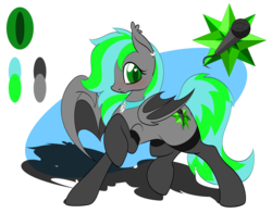 Size: 2500x1964 | Tagged: safe, artist:miniferu, oc, oc only, oc:emerald starlight, bat pony, pony, bat pony oc, cutie mark, female, reference sheet, simple background, solo, transparent background