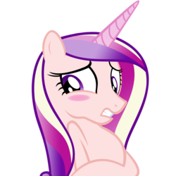 Size: 6000x6000 | Tagged: safe, artist:lazypixel, edit, edited edit, editor:slayerbvc, vector edit, princess cadance, alicorn, pony, g4, absurd resolution, accessory-less edit, blushing, embarrassed, female, furless, furless edit, mare, missing accessory, nude edit, nudity, shaved, simple background, solo, transparent background, uncomfortable, vector