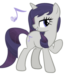Size: 1102x1194 | Tagged: safe, artist:restlessbard, oc, oc only, oc:melody, pony, unicorn, base used, female, magical lesbian spawn, mare, offspring, parent:octavia melody, parent:rarity, parents:raritavia, simple background, solo, white background