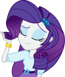 Size: 1024x1218 | Tagged: safe, artist:thebarsection, edit, edited screencap, screencap, rarity, equestria girls, g4, clothes, eyes closed, female, not a vector, simple background, smiling, solo, transparent background