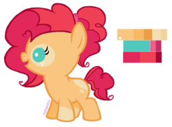 Size: 851x629 | Tagged: safe, artist:zafara1222, oc, oc only, oc:apple butter, earth pony, pony, baby, baby pony, female, filly, offspring, parent:apple bloom, parent:pipsqueak, parents:pipbloom, showcase, simple background, solo, transparent background