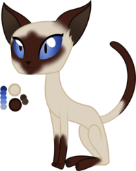Size: 1314x1648 | Tagged: safe, artist:mourningfog, oc, oc only, oc:ghost, cat, siamese cat, kitten, reference sheet, simple background, solo, transparent background