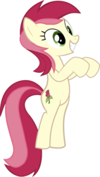 Size: 1024x1809 | Tagged: safe, artist:themixelfan, roseluck, earth pony, pony, g4, bipedal, female, show accurate, simple background, solo, transparent background