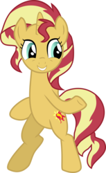 Size: 1024x1671 | Tagged: safe, artist:themixelfan, sunset shimmer, pony, unicorn, equestria girls, equestria girls specials, g4, my little pony equestria girls: mirror magic, bipedal, female, in the human world for too long, simple background, solo, transparent background, vector