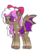 Size: 1350x1700 | Tagged: safe, artist:venomns, oc, oc only, oc:devil cherry, bat pony, pony, bat pony oc, bow, cloven hooves, female, hair bow, mare, simple background, solo, transparent background