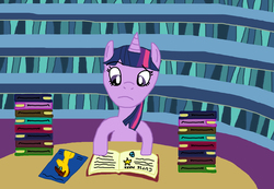 Size: 3648x2527 | Tagged: safe, artist:sb1991, twilight sparkle, oc, oc:film reel, alicorn, pony, g4, book, fanfic, fanfic art, female, high res, library, magazine, solo, story art, twilight sparkle (alicorn), twilight's castle, twilight's castle library