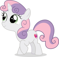 Size: 7550x7362 | Tagged: safe, artist:shutterflyeqd, sweetie belle, pony, unicorn, g4, my little pony: friendship is magic, surf and/or turf, absurd resolution, female, filly, simple background, smiling, solo, transparent background, vector