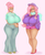 Size: 2430x2994 | Tagged: safe, artist:sundown, fluttershy, human, fake it 'til you make it, g4, big breasts, breasts, busty fluttershy, clothes, glasses, hair bun, hat, high heels, high res, hipstershy, huge breasts, humanized, impossibly large breasts, pants, plump, severeshy, shoes