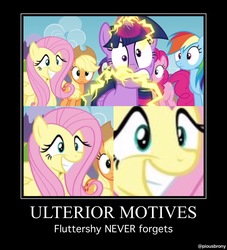 Size: 1857x2048 | Tagged: safe, edit, edited screencap, screencap, applejack, fluttershy, pinkie pie, rainbow dash, rarity, twilight sparkle, alicorn, pony, g4, my little pony: friendship is magic, twilight's kingdom, close-up, demotivational poster, mane six, meme, twilight sparkle (alicorn)