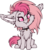 Size: 310x353 | Tagged: safe, artist:meggchan, oc, oc only, oc:candy quartz, bat pony, pony, :p, bat pony oc, bell, chest fluff, chibi, collar, cute, ear piercing, fangs, female, floppy ears, fluffy, licking, licking lips, mare, mlem, piercing, redraw, shaved mane, silly, simple background, sitting, solo, tongue out, transparent background, two toned mane, weapons-grade cute