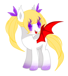 Size: 1580x1756 | Tagged: safe, artist:hanaty, oc, oc only, oc:yui chisaki, bat pony, pony, vampire, bat pony oc, cute, female, simple background, solo, transparent background, tsundere