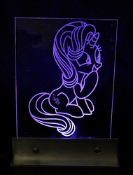 Size: 3352x4408 | Tagged: safe, artist:steeph-k, starlight glimmer, pony, unicorn, g4, acrylic plastic, craft, etching, female, laughing, led, solo, traditional art