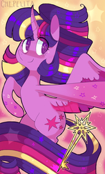 Size: 2428x4000 | Tagged: safe, artist:chepelitaxd, twilight sparkle, alicorn, pony, g4, female, key of magic, rainbow power, solo, twilight sparkle (alicorn)