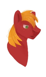 Size: 3500x5787 | Tagged: safe, artist:drateryag, big macintosh, earth pony, pony, g4, male, simple background, solo, white background