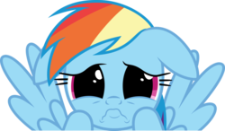 Size: 1168x683 | Tagged: safe, artist:dashiesparkle, rainbow dash, pony, g4, grannies gone wild, cute, daaaaaaaaaaaw, dashabetes, female, floppy ears, hnnng, simple background, solo, transparent background, vector, weapons-grade cute