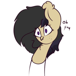 Size: 2000x2000 | Tagged: safe, artist:claudearts, oc, oc only, oc:darkius wolficus, bat pony, pony, bat pony oc, chest fluff, freckles, high res, oh you, simple background, solo, transparent background