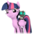 Size: 2004x2097 | Tagged: safe, artist:goatcanon, derpibooru exclusive, twilight sparkle, oc, oc:joey, alicorn, changeling, changeling larva, pony, g4, 3d, cute, cuteling, duo, high res, simple background, source filmmaker, transparent background, twilight sparkle (alicorn)