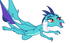 Size: 1280x720 | Tagged: safe, artist:elitecat93, princess ember, dragon, g4, claws, dragon lord ember, dragon wings, dragoness, female, flying, horns, open mouth, simple background, solo, spread wings, transparent background, wings