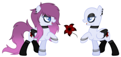 Size: 3060x1460 | Tagged: safe, artist:bloodlover2222, oc, oc only, pegasus, pony, choker, clothes, eyeshadow, female, makeup, mare, simple background, socks, solo, transparent background, two toned wings