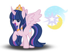 Size: 1024x768 | Tagged: safe, artist:ponycat-artist, oc, oc only, oc:scarlet star sparkle, alicorn, pony, base used, curved horn, female, horn, mare, offspring, parent:flash sentry, parent:twilight sparkle, parents:flashlight, raised hoof, simple background, solo, transparent background