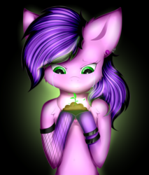 Size: 1024x1203 | Tagged: safe, artist:absolitedisaster08, oc, oc only, earth pony, pony, crying, female, mare, plant, solo