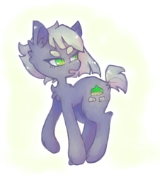 Size: 1000x1105 | Tagged: safe, artist:jackytheripperart, limestone pie, earth pony, pony, g4, beanbrows, chest fluff, cute, ear fluff, eyebrows, female, hoof fluff, limabetes, looking back, mare, solo
