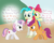 Size: 1000x800 | Tagged: safe, artist:mightyshockwave, apple bloom, scootaloo, sweetie belle, terramar, classical hippogriff, earth pony, hippogriff, pegasus, pony, unicorn, g4, my little pony: friendship is magic, surf and/or turf, angry, argument, beach, cutie mark crusaders, female, filly, male, ship:terrabelle, ship:terrabloom, ship:terraloo, shipping, straight, terramar gets all the mares