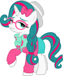 Size: 3238x3888 | Tagged: safe, artist:nstone53, oc, oc only, oc:pinkie rose, pony, unicorn, fake it 'til you make it, g4, clothes, female, glasses, hat, high res, hipster, hipstershy, mare, simple background, solo, transparent background