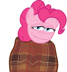 Size: 6000x6459 | Tagged: safe, derpibooru exclusive, pinkie pie, g4, absurd resolution, comfy, female, meme, pepe the frog, simple background, smiling, solo, transparent background, wrinkles
