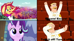 Size: 1024x576 | Tagged: safe, starlight glimmer, sunset shimmer, equestria girls, g4, brickleberry, downvote bait, drama, op is a duck, op is trying to start shit, starlight drama, sunset vs starlight debate