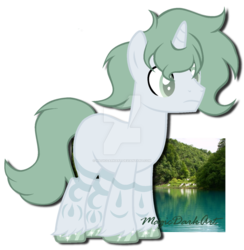 Size: 1024x1051 | Tagged: safe, artist:magicdarkart, oc, oc only, oc:green river, pony, unicorn, male, simple background, solo, stallion, transparent background, watermark