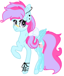 Size: 426x504 | Tagged: safe, artist:bezziie, oc, oc only, oc:strawberry pie, pegasus, pony, female, mare, simple background, solo, transparent background
