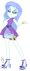 Size: 236x550 | Tagged: safe, artist:ilaria122, artist:selenaede, part of a set, oc, oc only, oc:sapphire blue, equestria girls, g4, belt, braces, clothes, clothes swap, cute, equestria girls-ified, eyes closed, female, high heels, jewelry, minidress, next generation, not rarity, offspring, parent:fancypants, parent:rarity, parents:raripants, shoes, side slit, simple background, skirt, smiling, solo, transparent background