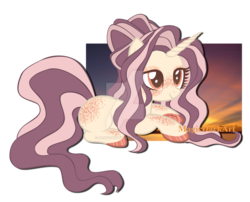 Size: 1024x828 | Tagged: safe, artist:magicdarkart, oc, oc only, pony, unicorn, body freckles, female, freckles, mare, prone, solo, watermark