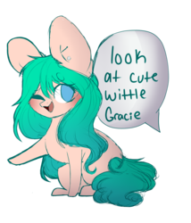 Size: 2489x2905 | Tagged: safe, artist:crazllana, oc, oc only, oc:gracie, earth pony, pony, unicorn, female, filly, high res, one eye closed, simple background, sitting, solo, transparent background, wink