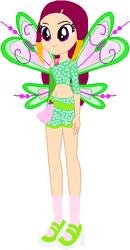 Size: 285x548 | Tagged: safe, artist:selenaede, artist:user15432, fairy, human, equestria girls, g4, barely eqg related, base used, believix, belly button, boots, clothes, crossover, equestria girls style, equestria girls-ified, fairies are magic, fairy wings, humanized, midriff, rainbow s.r.l, roxy (winx club), shoes, shorts, solo, winged humanization, wings, winx club