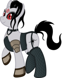 Size: 5264x6561 | Tagged: safe, artist:deyrasd, oc, oc only, oc:everchanging, pony, absurd resolution, armor, black sclera, female, fishnet stockings, mare, simple background, solo, transparent background