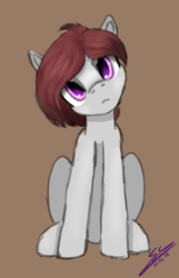 Size: 708x1096 | Tagged: safe, artist:speed-chaser, oc, oc only, oc:rose red, earth pony, pony, female, head tilt, mare, simple background, solo