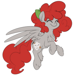 Size: 2300x2400 | Tagged: safe, artist:fluffyxai, oc, oc only, oc:scenic spatter, pegasus, pony, bow, chest fluff, cute, fluffy mane, flying, high res, simple background, smiling, solo, transparent background