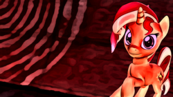 Size: 1920x1080 | Tagged: safe, derpibooru exclusive, sunset shimmer, pony, unicorn, g4, 3d, female, solo