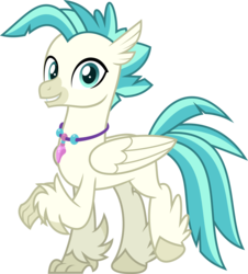 Size: 5084x5612 | Tagged: safe, artist:jhayarr23, terramar, classical hippogriff, hippogriff, g4, surf and/or turf, absurd resolution, jewelry, looking at you, male, necklace, raised claw, raised hoof, simple background, smiling, solo, transparent background, vector