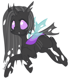 Size: 620x705 | Tagged: safe, artist:jadeyhooves, oc, oc only, oc:payton, changeling, female, purple changeling, simple background, solo, transparent background