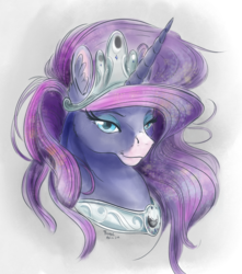 Size: 1341x1514 | Tagged: safe, artist:firimil, princess luna, g4, alternate design, colored, simple background