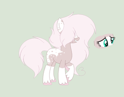 Size: 736x576 | Tagged: safe, artist:roseloverofpastels, oc, oc only, oc:pastel rose, earth pony, pony, female, hair over eyes, mare, simple background, solo