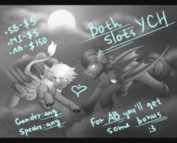 Size: 3000x2417 | Tagged: safe, artist:fkk, oc, auction, commission, flying, high res, love, ych example, your character here