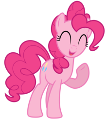 Size: 6091x7000 | Tagged: safe, artist:estories, pinkie pie, earth pony, pony, g4, ^^, absurd resolution, eyes closed, female, happy, mare, simple background, solo, transparent background, vector