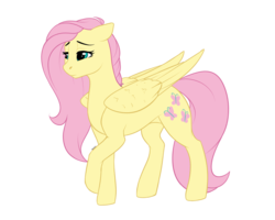 Size: 4000x3200 | Tagged: safe, artist:honiibree, fluttershy, pegasus, pony, g4, cute, cutie mark, female, high res, lidded eyes, mare, shyabetes, simple background, solo, transparent background