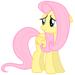 Size: 6413x6413 | Tagged: safe, artist:estories, fluttershy, pony, g4, absurd resolution, female, floppy ears, sad, simple background, solo, transparent background, vector